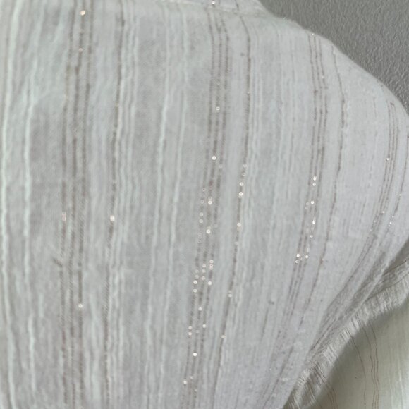 HEI HEI ANTHROPOLOGIE Womens XS Kimono Jacket Metallic Striped Lagenlook - Picture 10 of 13